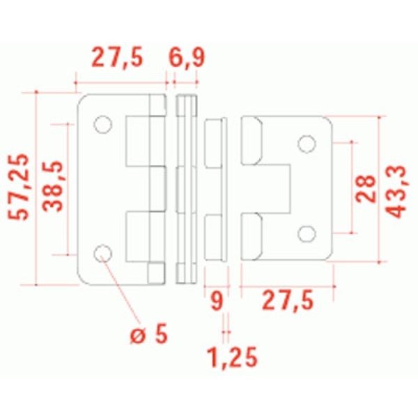 Hilec Afneembaar scharnier Groot 02