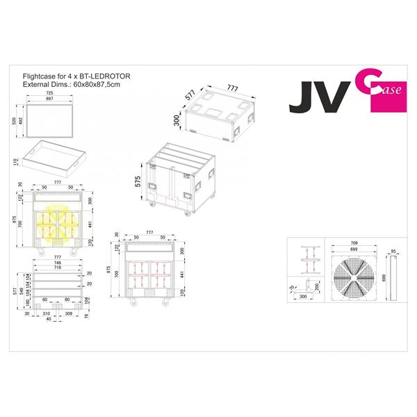 JV Case voor 4X Briteq BT LED Rotor 06