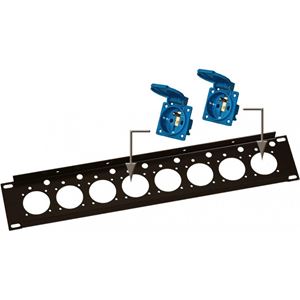 JV Case Rackpaneel voor 8 blauwe stopcontacten